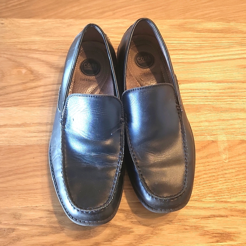 Croft & Barrow black leather loafers